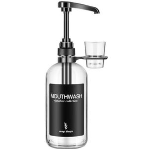 Clear Glass Mouthwash Dispenser | NWT